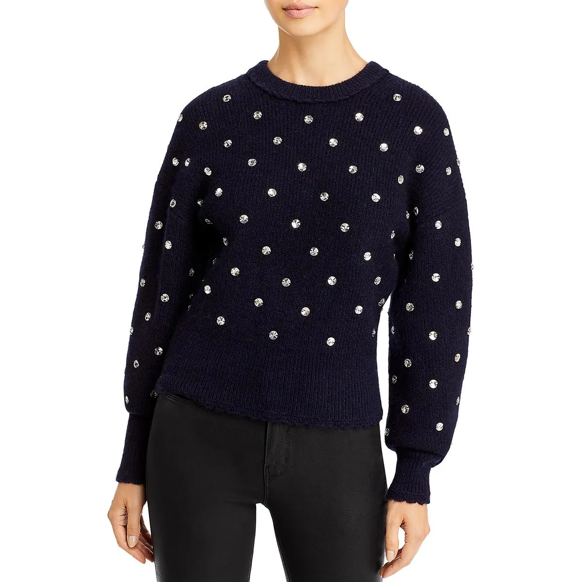 3.1 Phillip Lim Womens Alpaca Blend Embellished Pullover Sweater