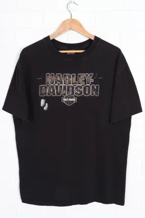 Alamo City HARLEY DAVIDSON Longhorn Skull Front Back Tee (XL)