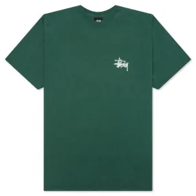 Basic Stussy Pigment Dyed Tee - Forest