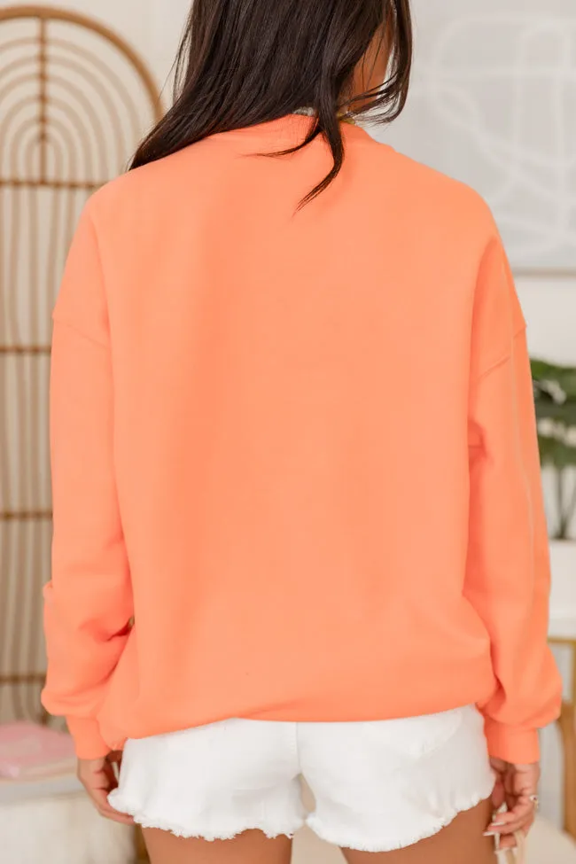 Be The Sunshine Coral Oversized Graphic Sweatshirt