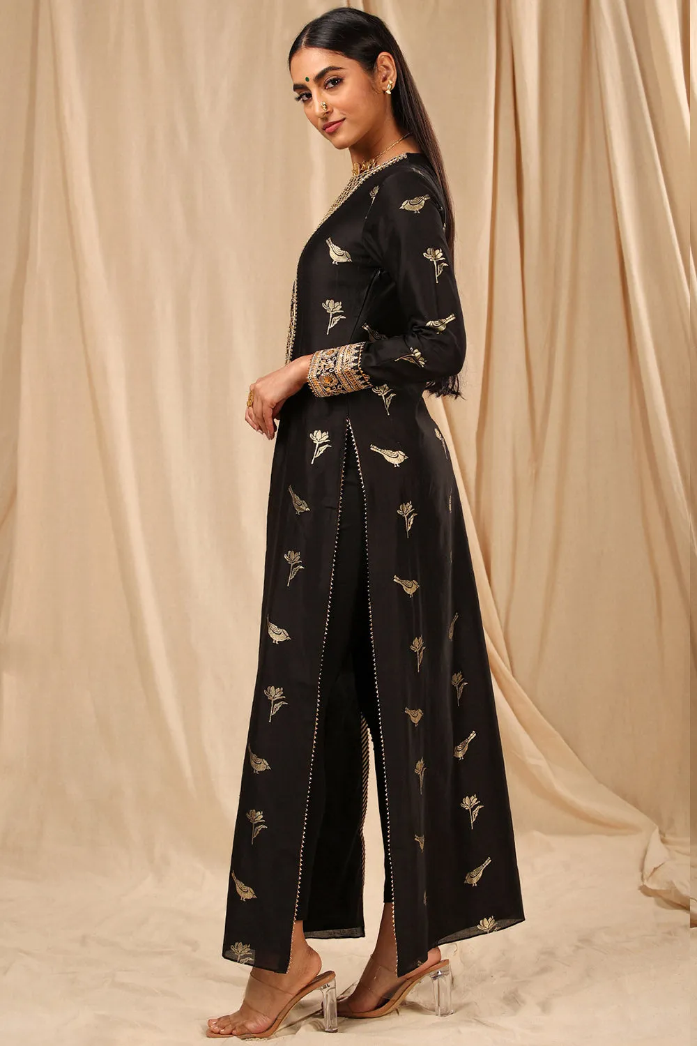 Black Vintage Fiona Kurta