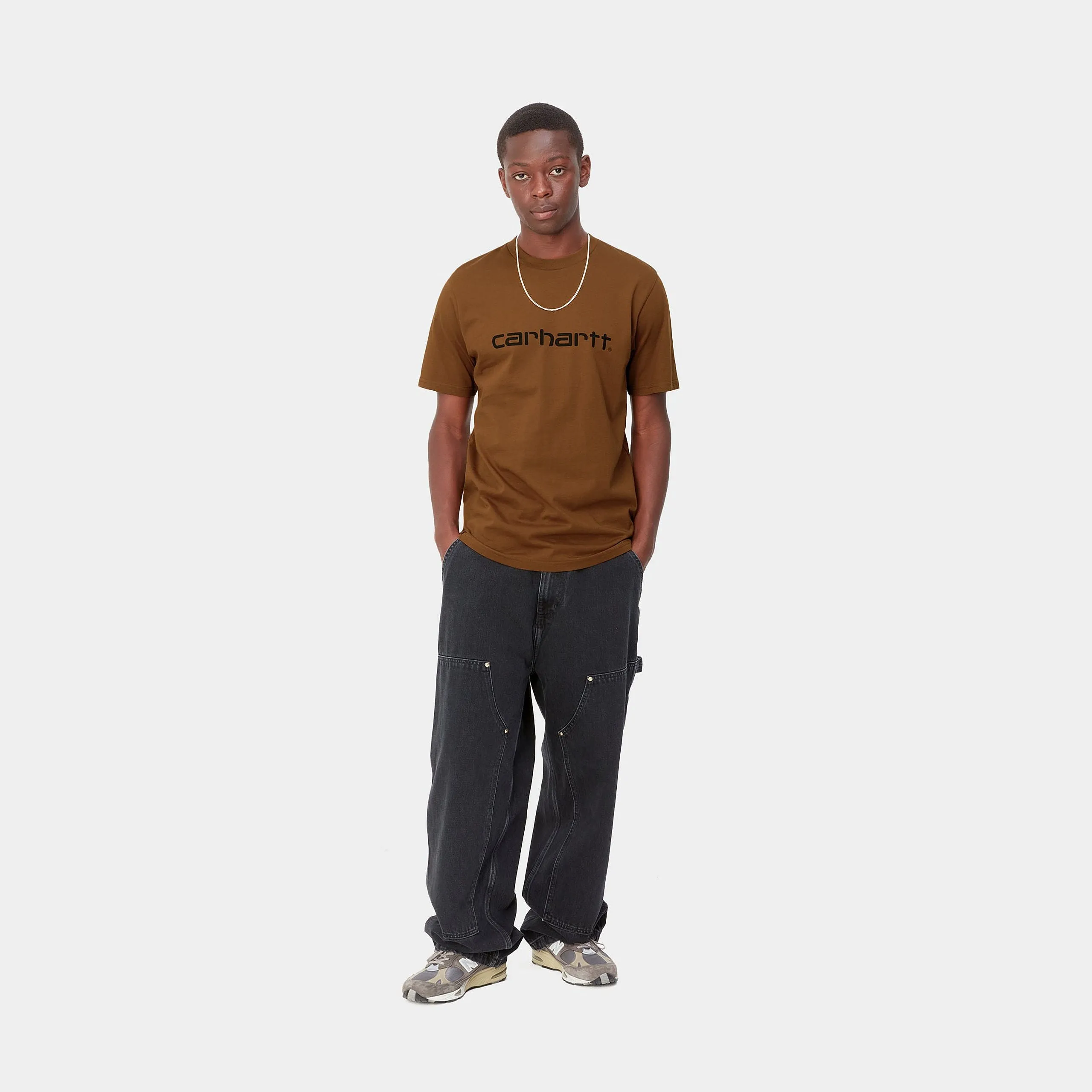 Carhartt WIP SS Script T-shirt Deep Brown