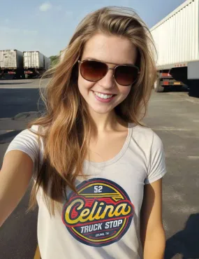 Celina 52 Truck Stop Ladies Cotton T-Shirt