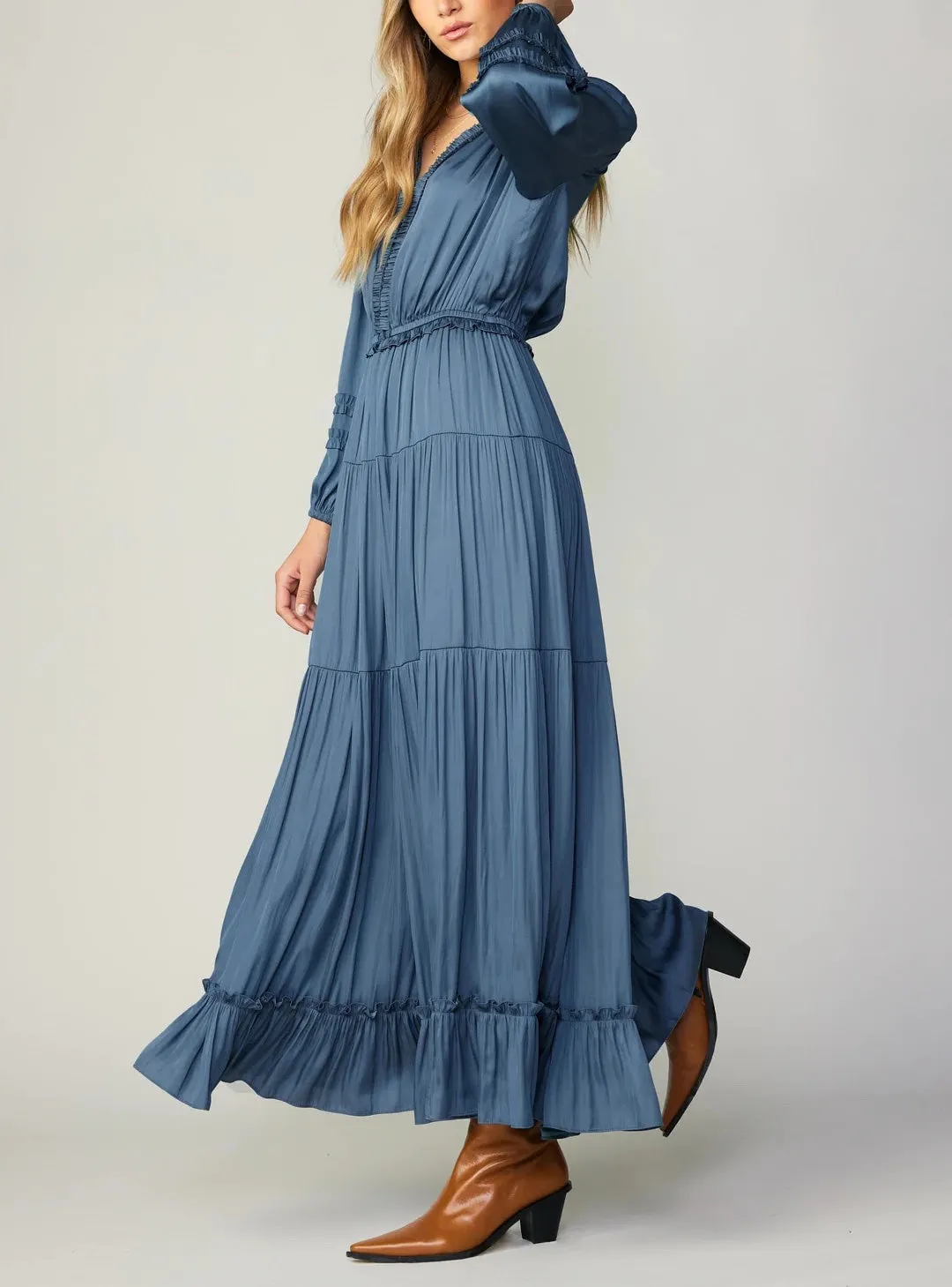 Current Air Ruffle Detail Long Dress