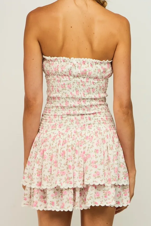 Fancy Floral Mini Dress