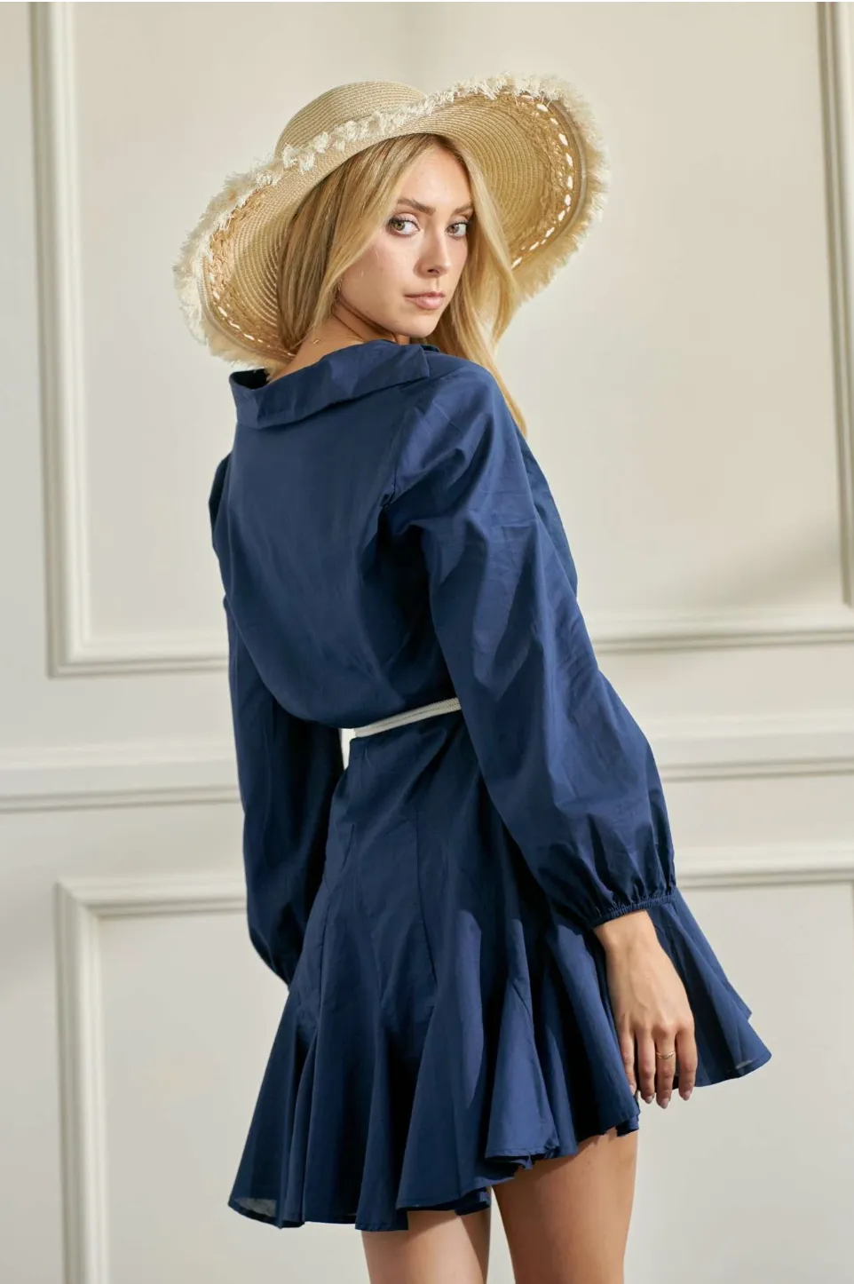 Flare Shirt Dress - Belted