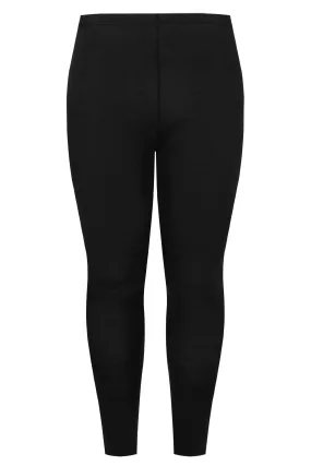 Fleece Lined Leggings in Black