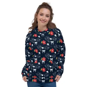 Geisha and Sakura Blossoms Unisex Hoodie