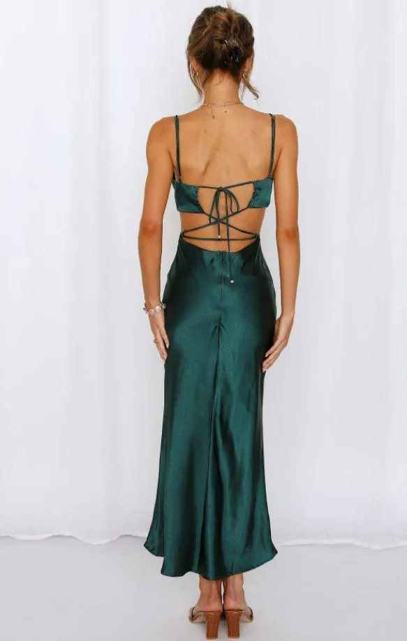 Greta Midi Dress - Emerald