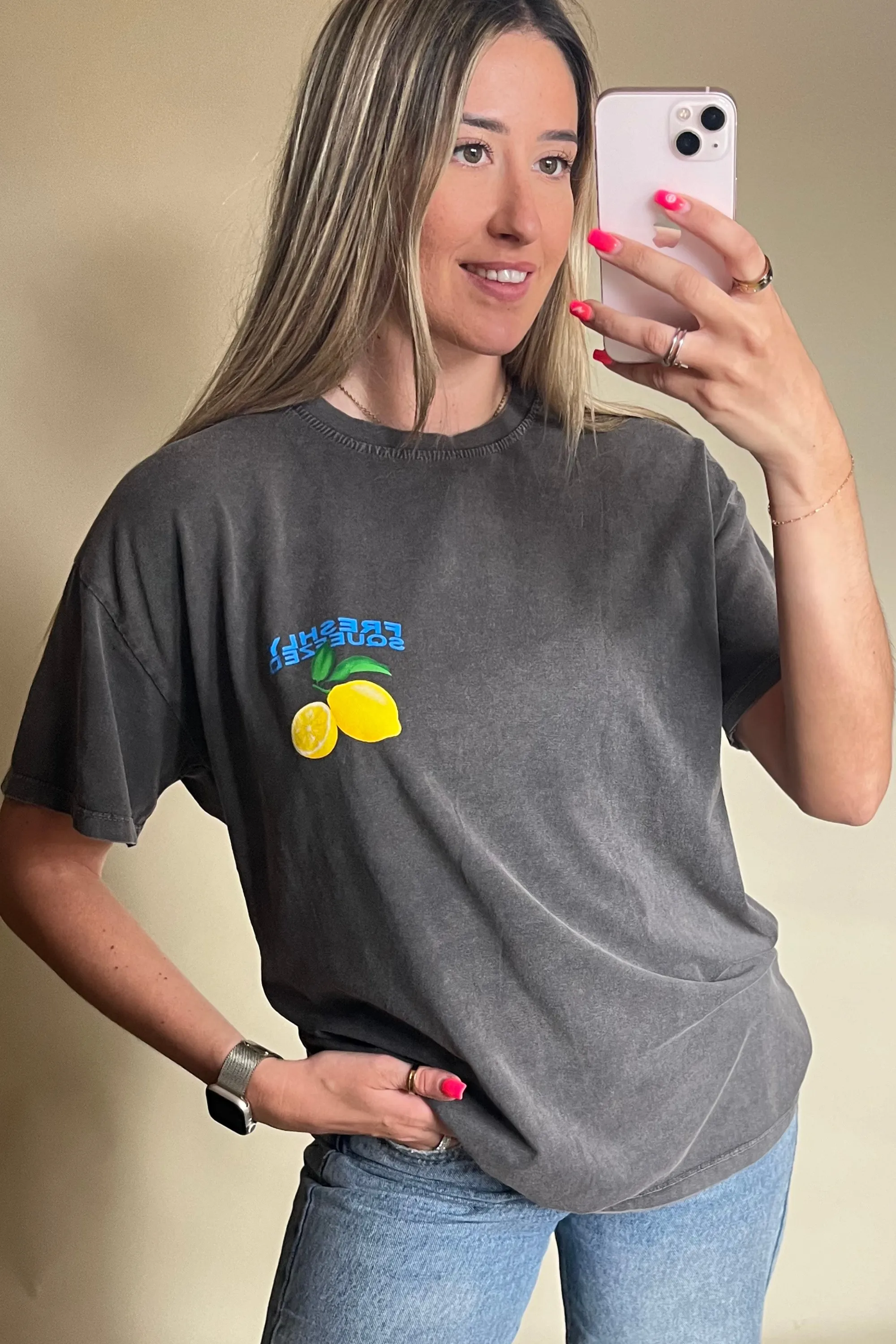 Grey Lemon relaxed t-shirt