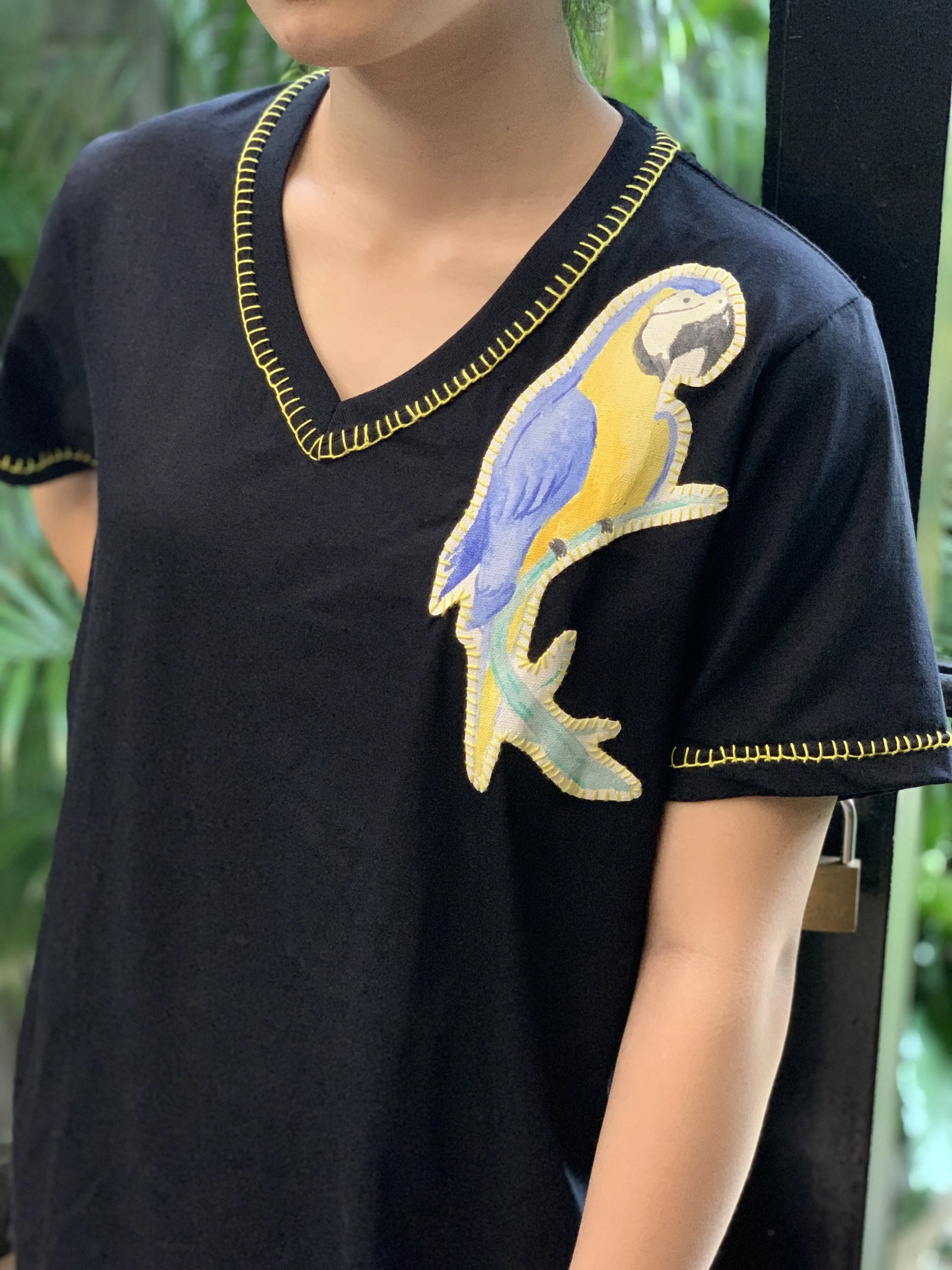 Hand-Painted Shirt (Parrot)