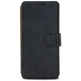 Huawei P40 Lite, Leather Wallet Case, Color Black, (Case suitable for model Nova 6 SE / Nova 7)