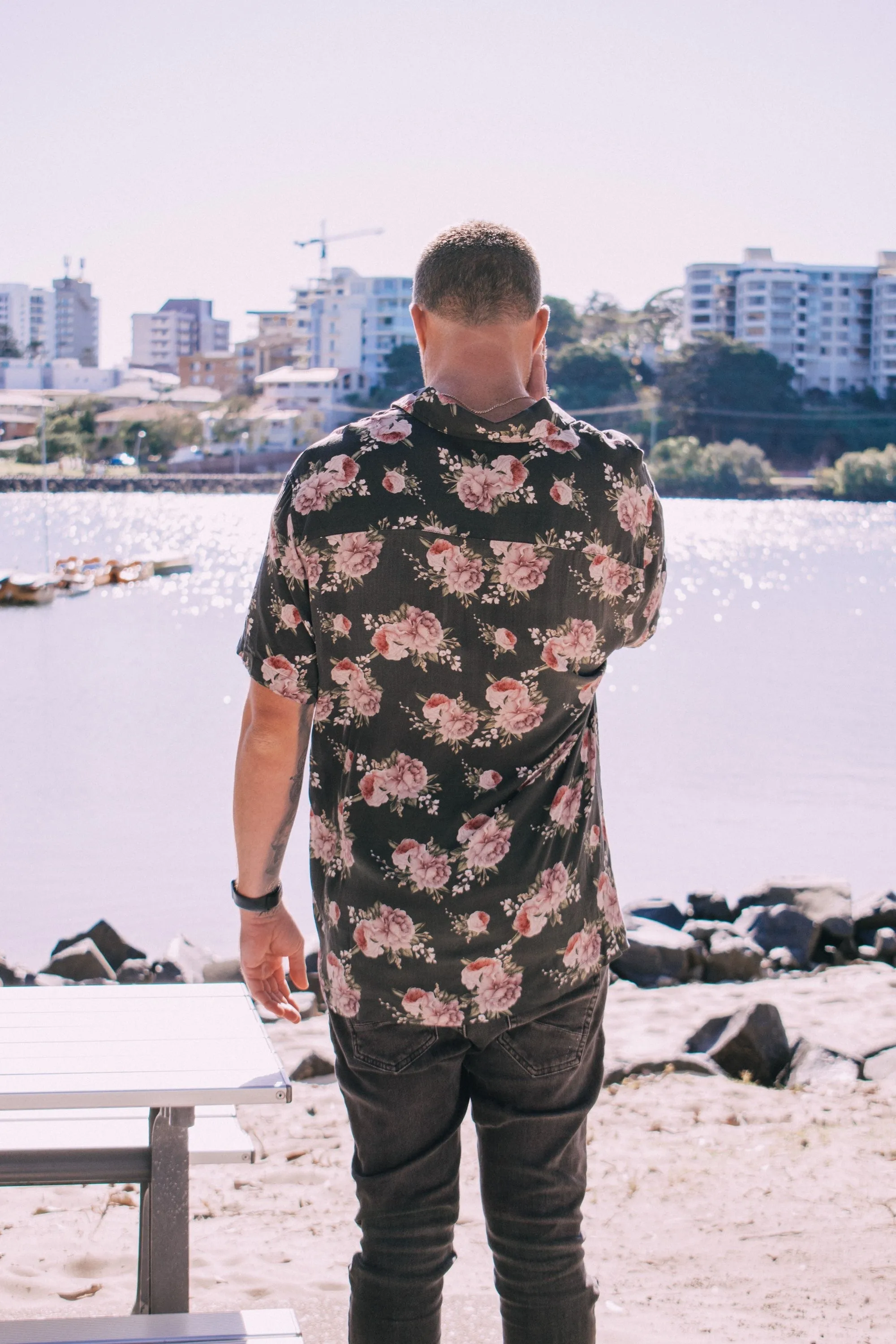 Men's Button Up Shirt - Exclusive Washed Out Print