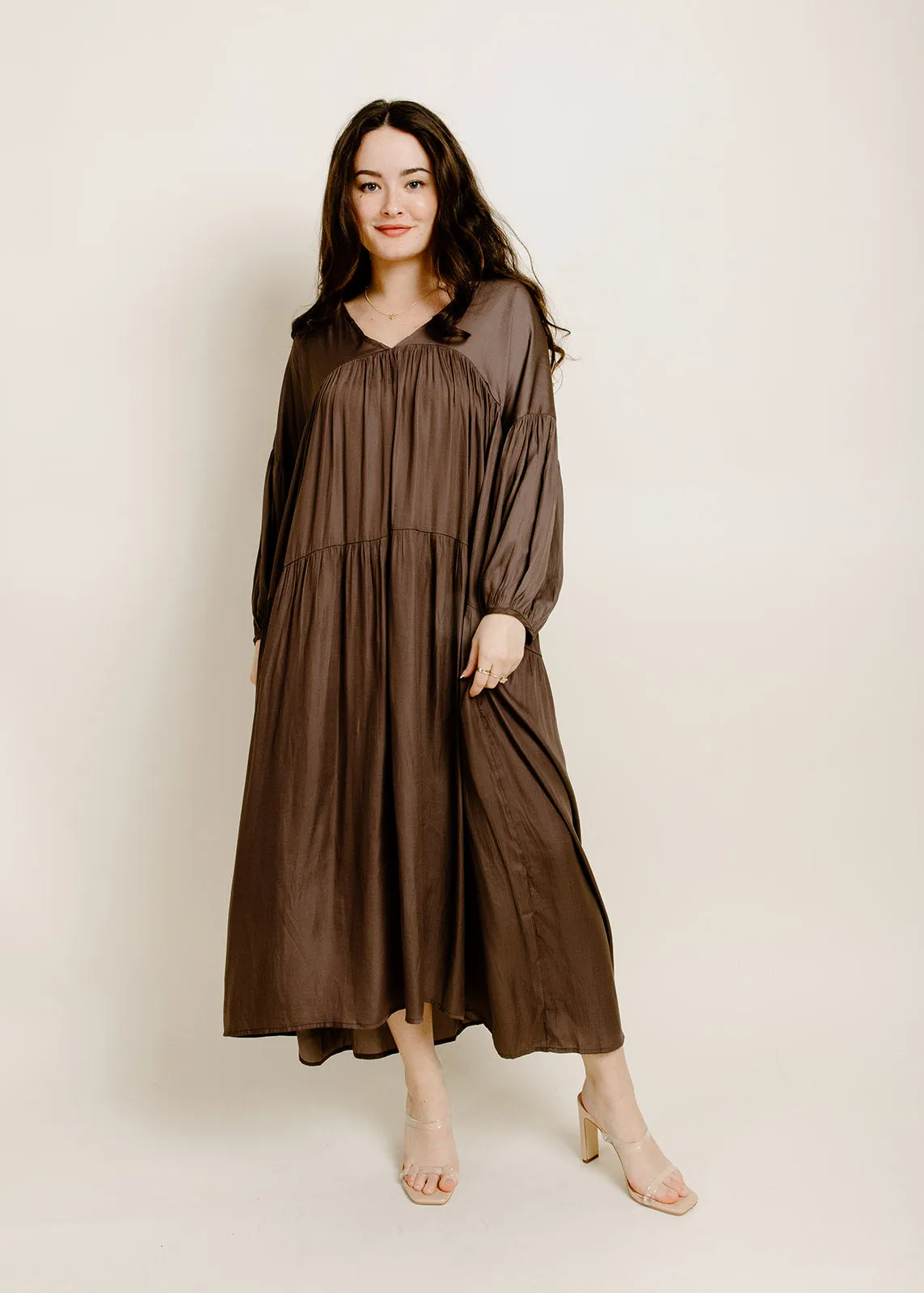 Nadia Midi Dress - Chestnut