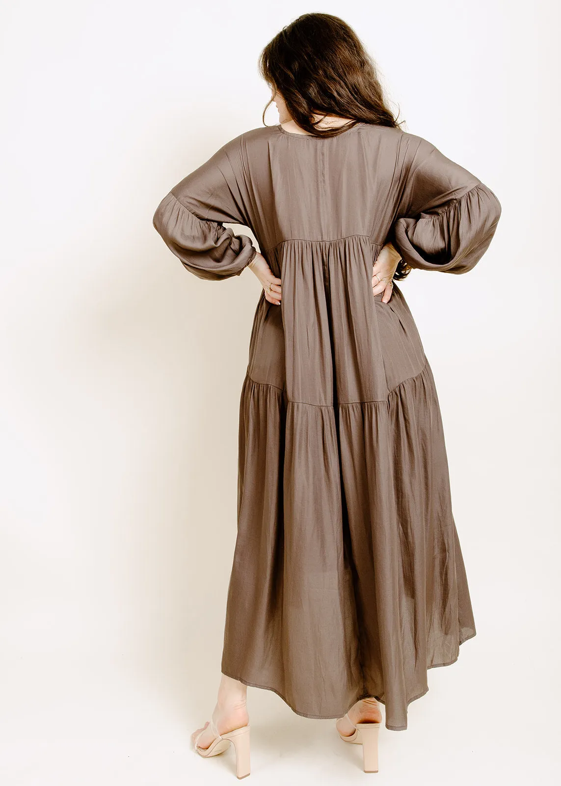 Nadia Midi Dress - Chestnut