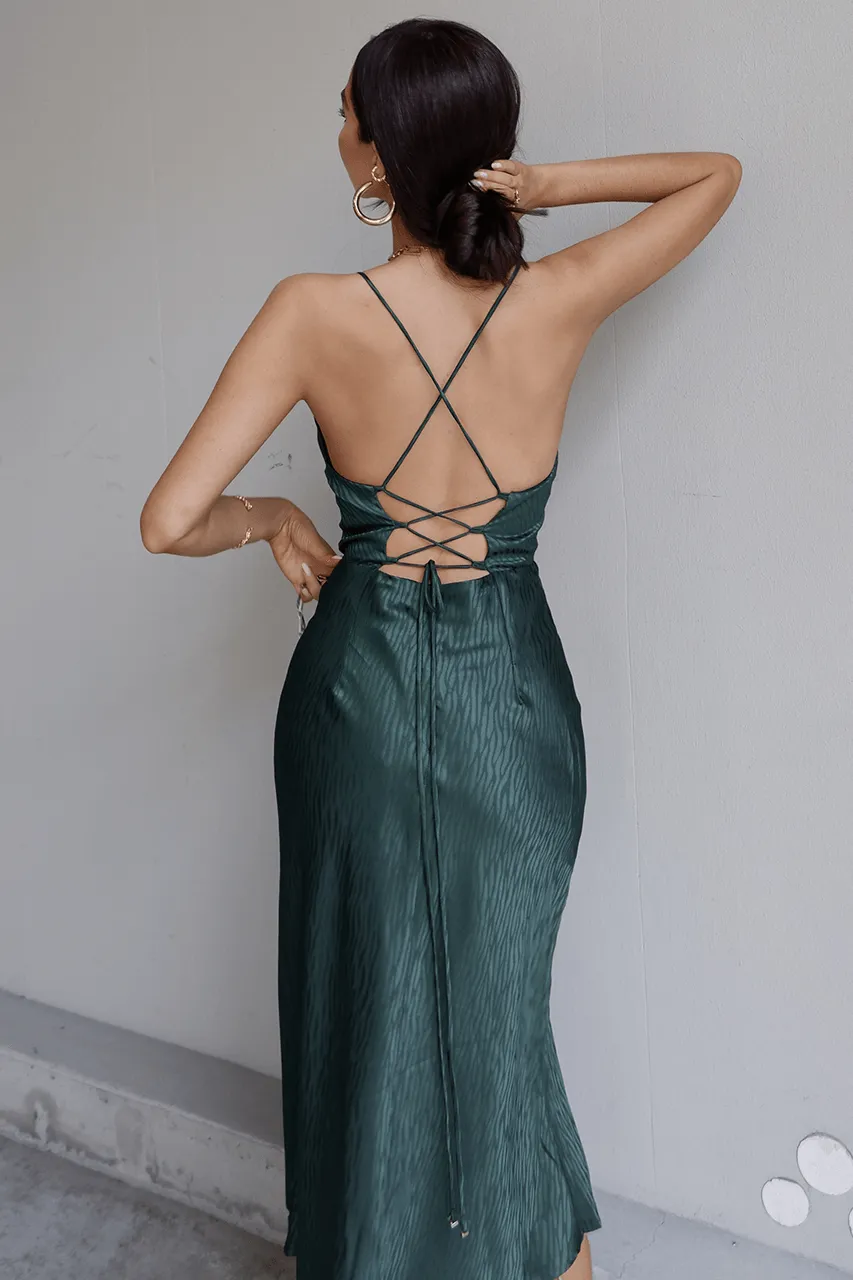 Nadia Slip Dress - Emerald