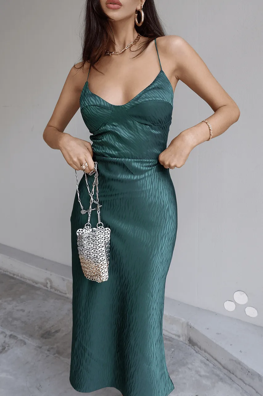 Nadia Slip Dress - Emerald