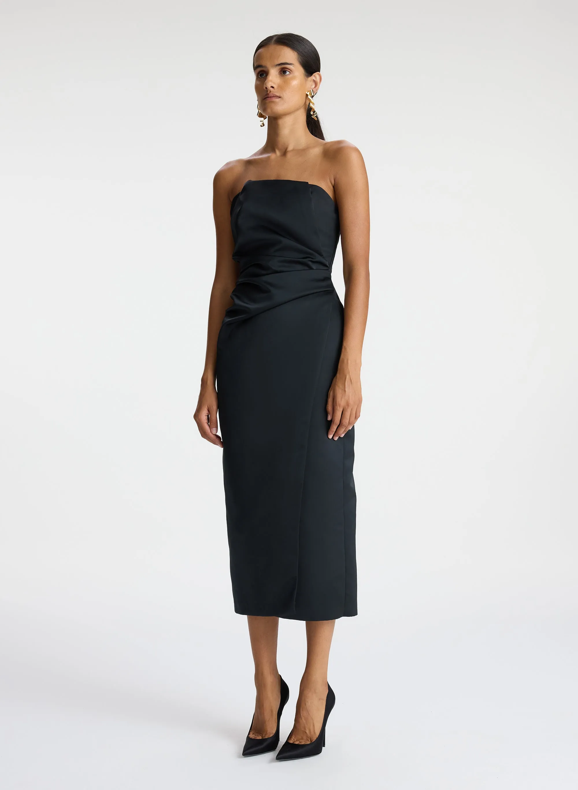 Nata Strapless Satin Dress