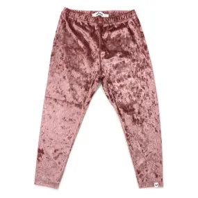 oh baby! Luxe Velvet Legging - Misty Rose