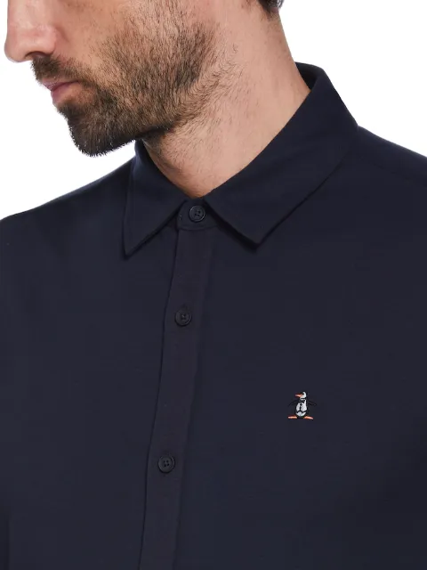 Original Penguin Archive Jersey Shirt/Dark Sapphire - New AW23