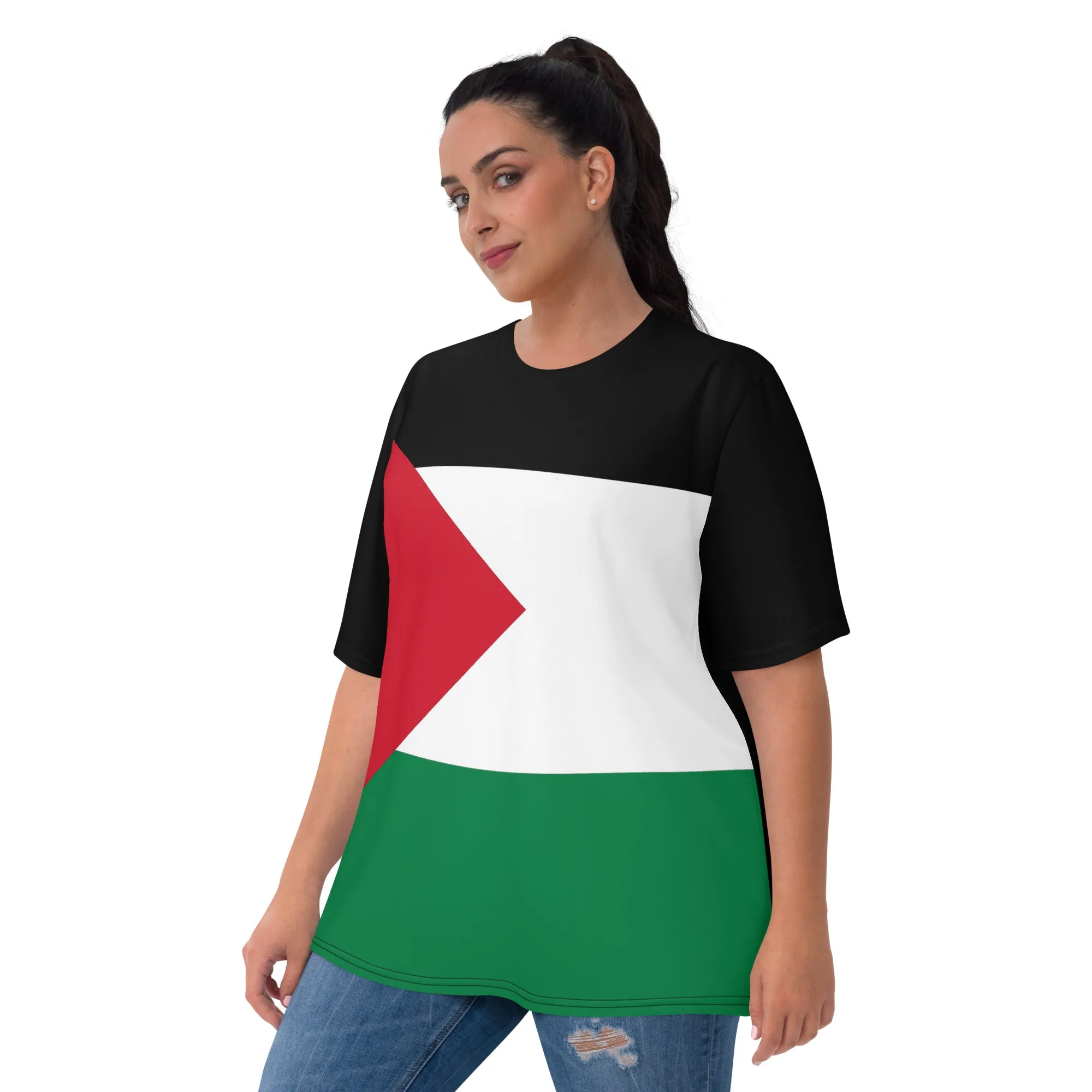 Palestine Tshirt Flag Color For Women