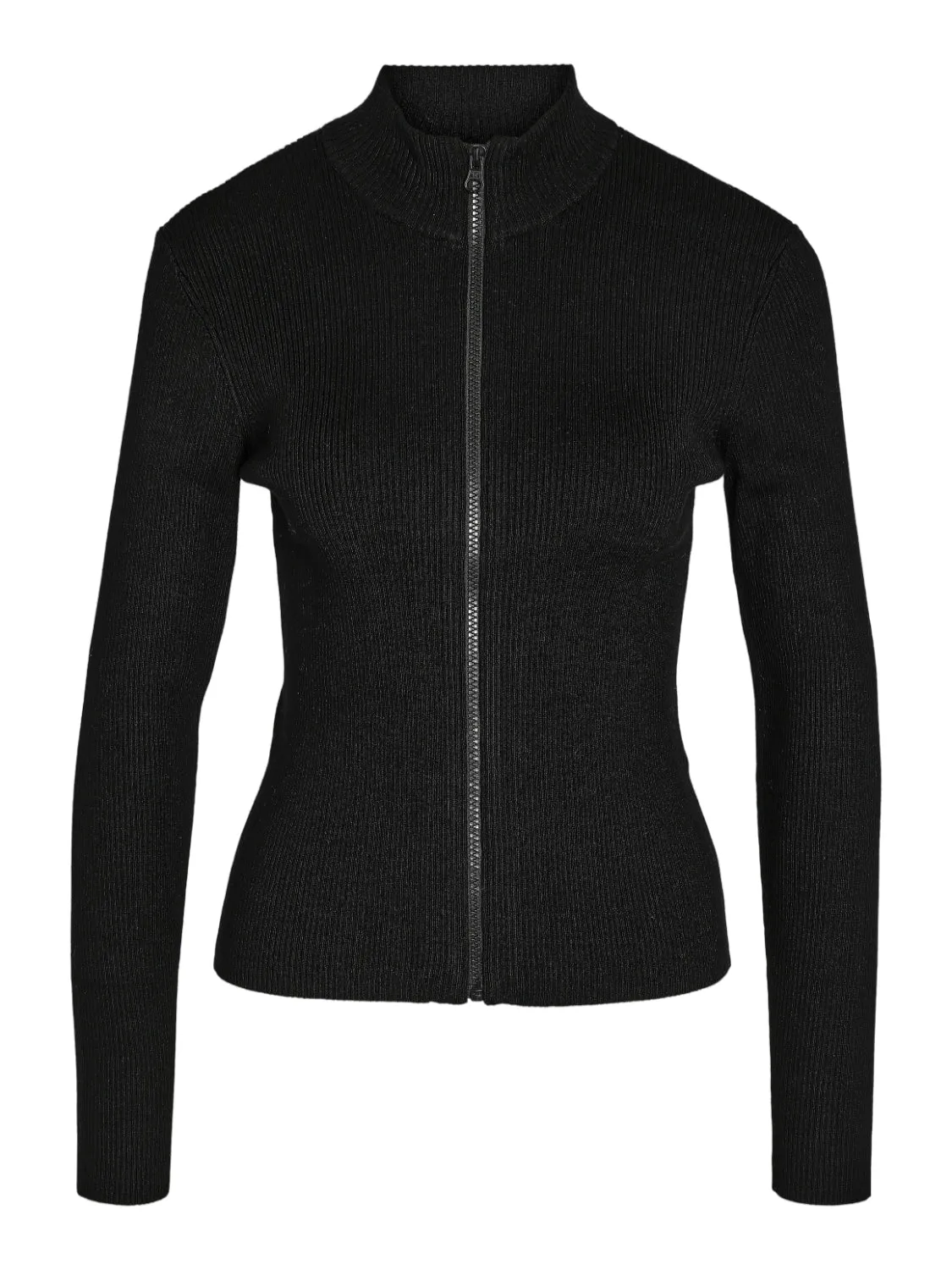 Piper High Neck Zip Knit Black