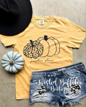 {PUMPKINS PLEASE} Mustard Crew Neck Tee