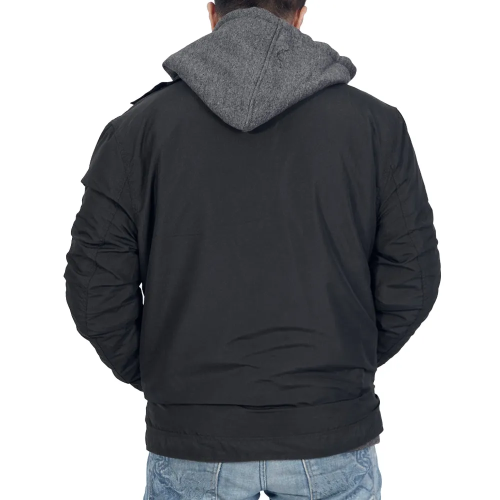 Roots Hooded Black Jacket