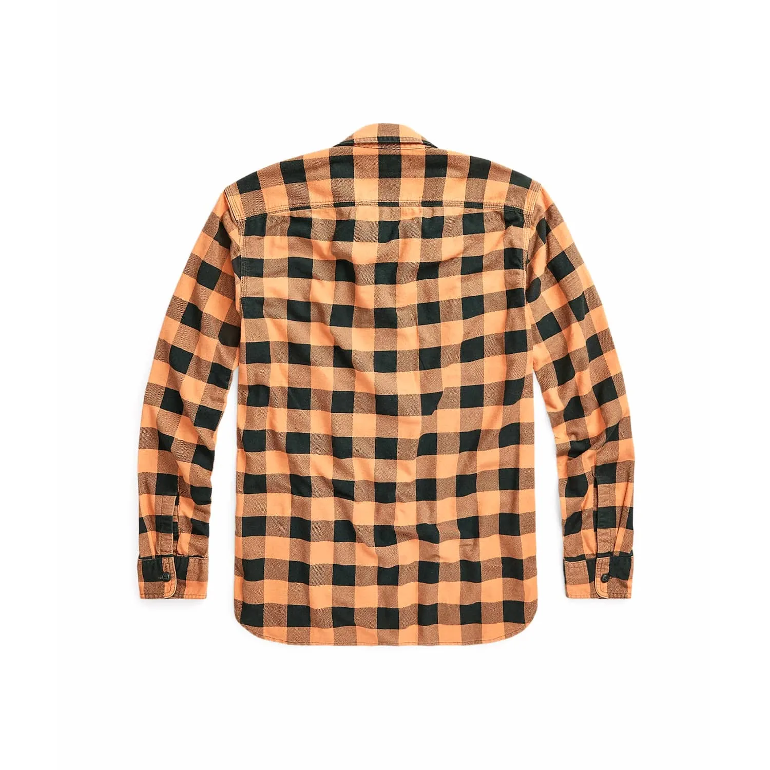 RRL Buffalo Check Chamois Workshirt Coral/ Black FINAL SALE