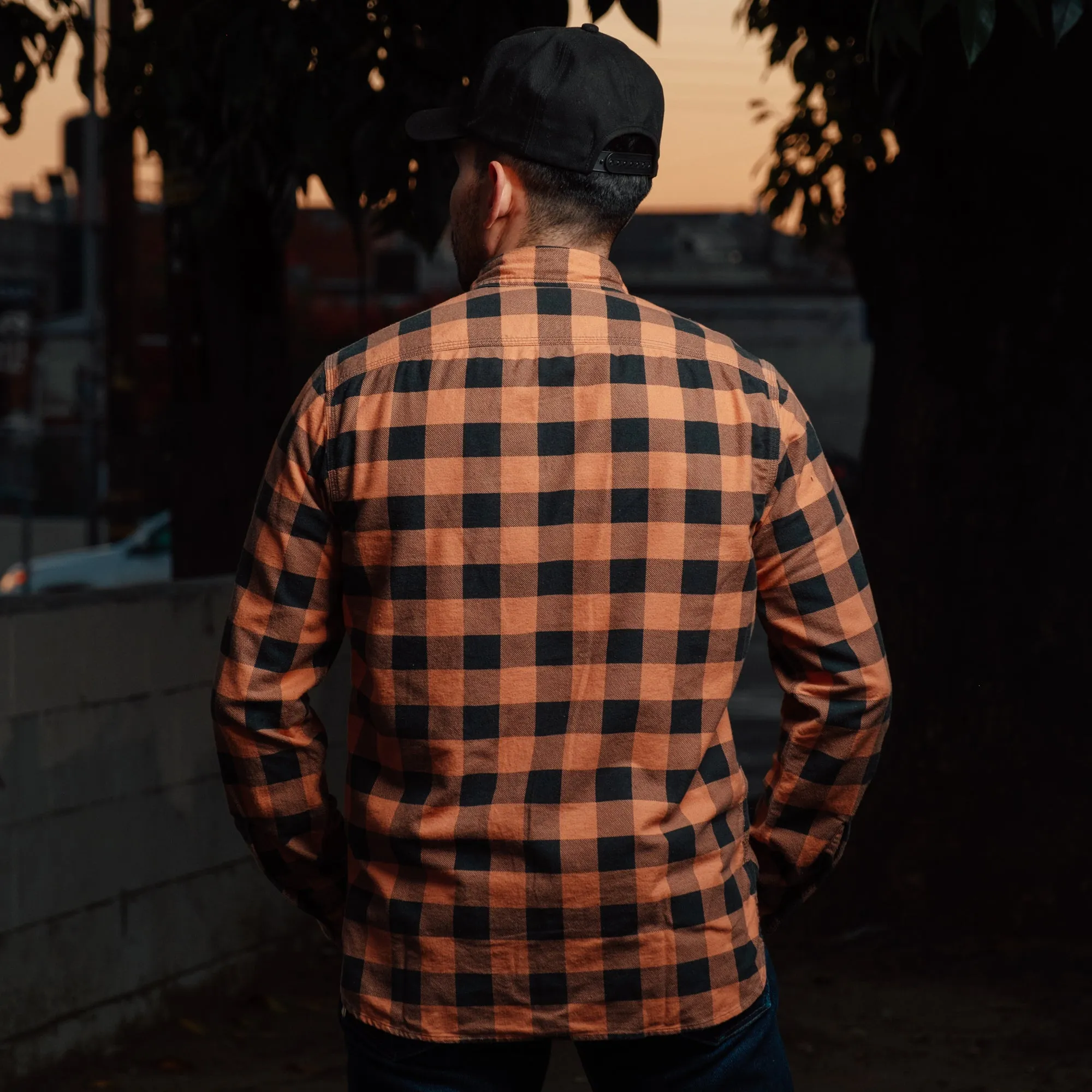 RRL Buffalo Check Chamois Workshirt Coral/ Black FINAL SALE