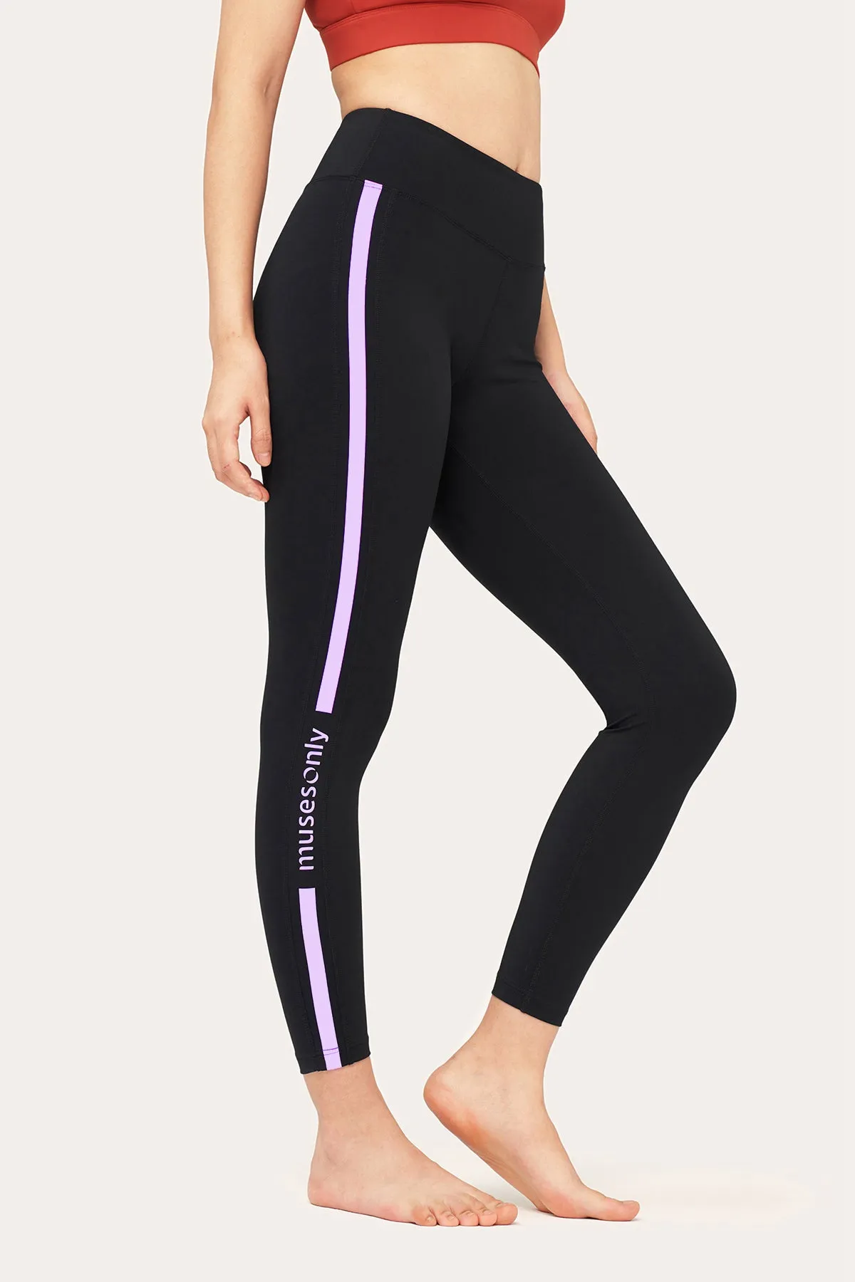 Side Logo Print Legging