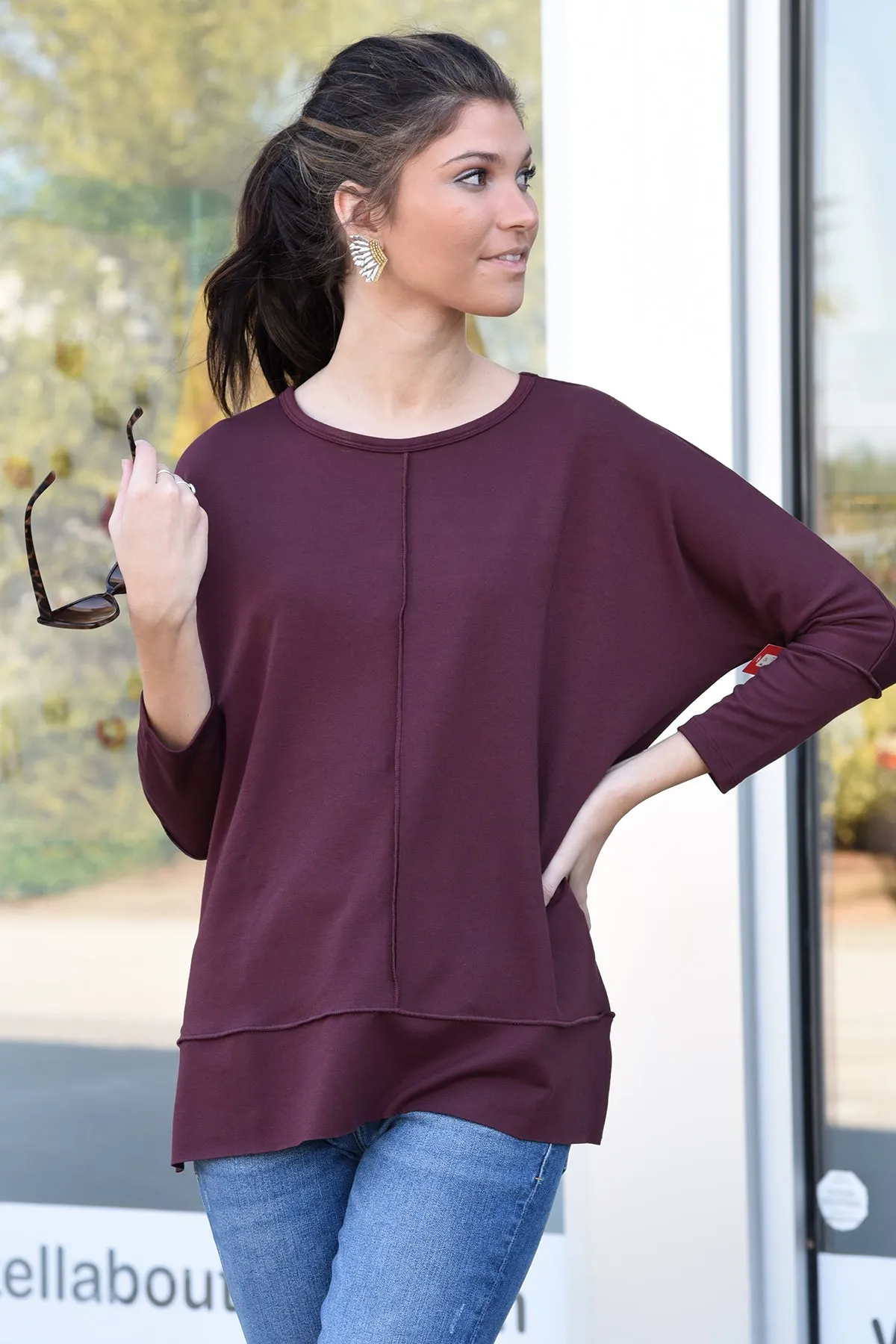 SPANX PERFECT LENGTH TOP -HICKORY ROGUE