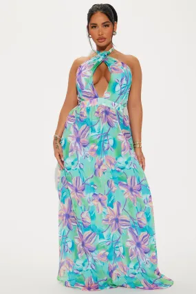 Tropic Lifestyle Maxi Dress - Green/combo