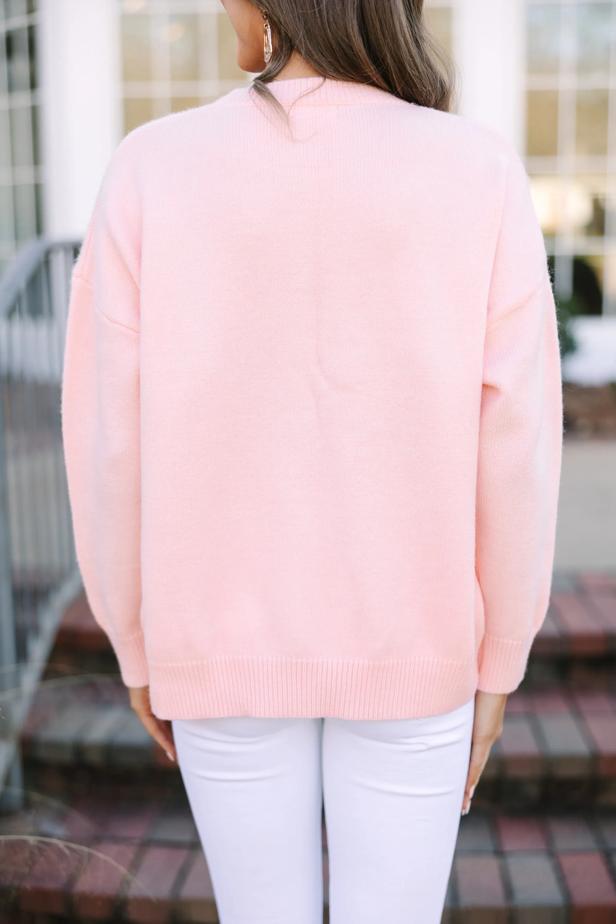 With Love Pink Script Sweater